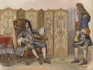 Besøk av Villars til kong Louis XIV ved Marly av Maurice Leloir