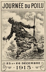 Fransk propagandaplakat "Hairy Day". 25. og 26. desember 1915", pub. 1915 (farge litho)