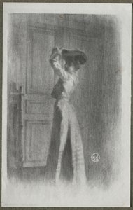 Fasjonabel kvinne av Maurice Louis Henri Newmont