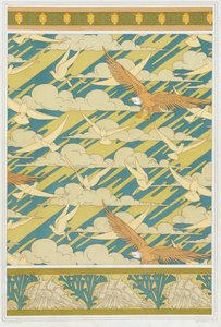 Design for tapet border Squash Bug, pub. 1897. av Maurice Pillard Verneuil