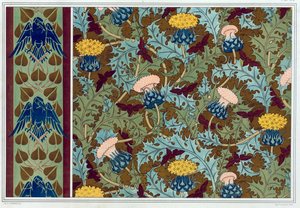 Design for tapetkanter og trykt stoff, pub. 1897.