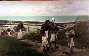 Bretonsk scene av Maurice Poirson
