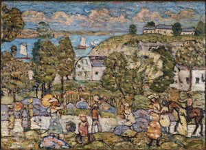 Landskap nær Nahant av Maurice Prendergast