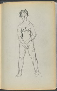 Skissebok – The Granite Shore Hotel, Rockport, side 169: Naken kvinne av Maurice Prendergast