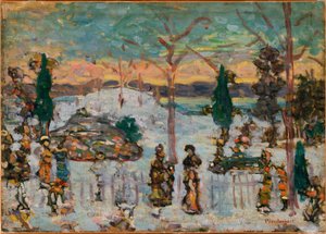 Snø i april av Maurice Prendergast