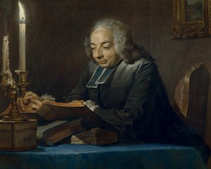 Abbe Jean-Jacques Huber, 1742 (pastell) av Maurice Quentin de La Tour
