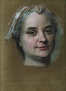 Portrett av Madame Pèlerin. av Maurice Quentin de La Tour