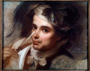 Den unge spanske drikkeren Pastellmaleri av Maurice Quentin Delatour kalt Quentin De La Tour eller Quentin De Latour (1704-1788) 1700-talls sol. 0,31x0,39 m Saint Quentin, Musee Lecuyer av Maurice Quentin de La Tour