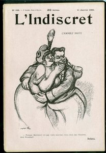 Cover av ""L'Indiscret"", Satirical in B & W av Maurice Radiguet