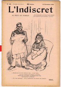 Cover av ""L'Indiscret"", Satirical in B & W av Maurice Radiguet