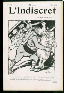 Cover av ""L'Indiscret"", Satirical in B & W av Maurice Radiguet