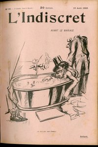 Cover av ""L'Indiscret"", Satirical in B & W av Maurice Radiguet