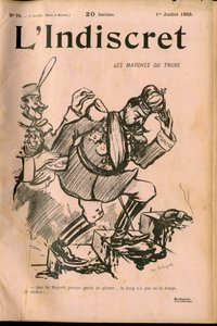 Cover av ""L'Indiscret"", Satirical in B & W av Maurice Radiguet