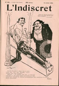 Cover av ""L'Indiscret"", Satirical in B & W av Maurice Radiguet