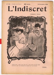 Cover av ""L'Indiscret"", Satirical in B & W av Maurice Radiguet