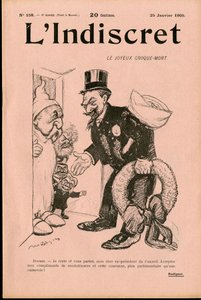 Cover av ""L'Indiscret"", Satirical in B & W av Maurice Radiguet