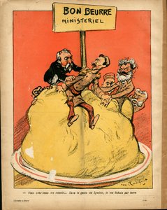 The Butter Plate, nummer 188, satirisk i farge av Maurice Radiguet