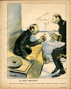 The Butter Plate, nummer 188, satirisk i farge av Maurice Radiguet