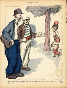 The Butter Plate, nummer 494, satirisk i farge av Maurice Radiguet