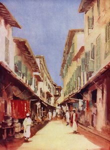 En gate i Zanzibar (farge litho)