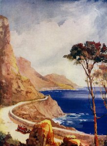 Victoria Drive, Cape Town, Sør-Afrika (farge litho)