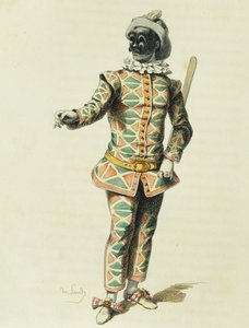 Harlekin i 1671, av Maurice Sand (1823-1889) av Maurice Sand