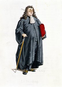 Le Notaire i ""Masques et bouffons"" (italiensk komedie), tekst og tegninger av Maurice Sand, etsninger av A. Manceau, forord av Georges Sand, Paris, Michel Lévy Frères av Maurice Sand