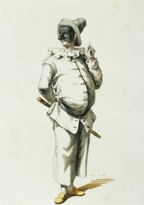 Pulcinella i 1700, av Maurice Sand (1823-1889) av Maurice Sand