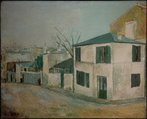 Det rosa huset, rue de l#39;Abreuvoir i Paris / ca 1912