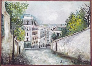 Rue du Mont-Cenis, Montmartre av Maurice Utrillo