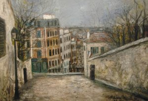 Rue du MontéCenis (Calle del MontéCenis) av Maurice Utrillo