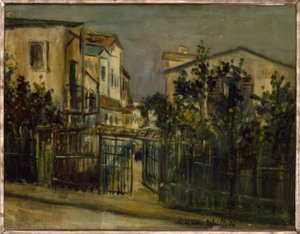 Gatescene Montmartre av Maurice Utrillo