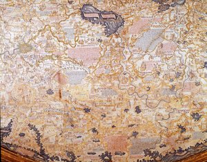 Utsikt over Russland Detalj av verdenskartet (mappamundi) til bror Maurus (Mauro) camaldolese 1459 Biblioteca Marciana, Venezia av Mauro Fra