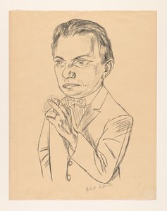 Selvportrett med sigarett av Max Beckmann (signed by artist)