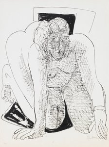 Crawling Woman, plate 5 fra porteføljen «Day and Dream» av Max Beckmann