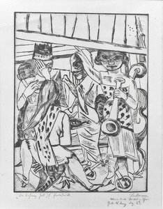 Gardinen går opp av Max Beckmann