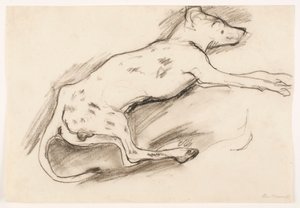 Hund med svarte flekker av Max Beckmann