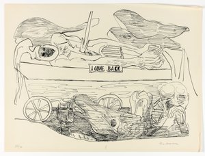 Dream of War, plate 10 fra Day and Dream av Max Beckmann