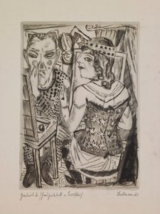 Dressing Room, plate 2 fra porteføljen "The Annual Fair" av Max Beckmann