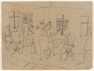 Redaksjonsrom av Max Beckmann