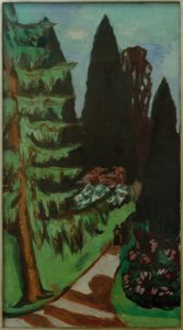 Eyckenstein-Zypressen av Max Beckmann