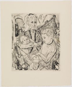 Familiescene (familien Beckmann) av Max Beckmann