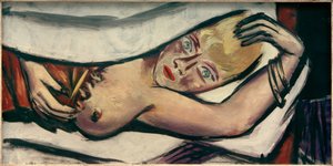 Kvinne i sengen av Max Beckmann