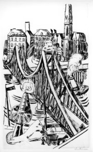 Great Bridge (The Eiserne Steg i Frankfurt am Main) av Max Beckmann