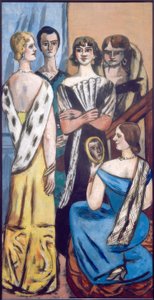 Stort bilde av kvinner (fem kvinner) av Max Beckmann
