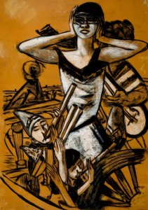 Karneval i Napoli av Max Beckmann