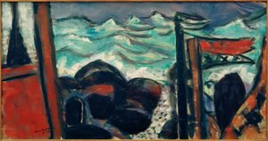 Liten stormfull sjø av Max Beckmann
