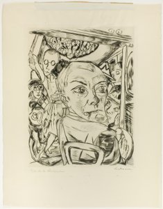 Queen Bar (selvportrett) av Max Beckmann