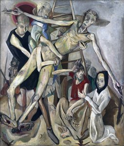 Nedstigningen fra korset. Maleri av Max Beckmann (1884-1950), olje på lerret av Max Beckmann
