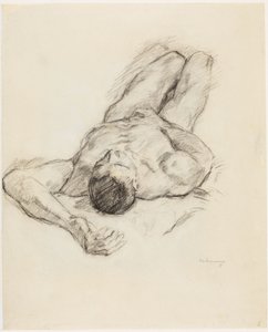 Liggende mannlig akt av Max Beckmann